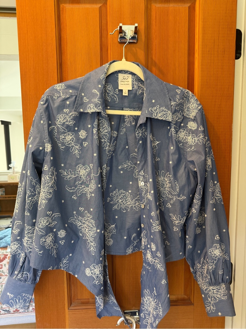 Cinq a sept embroidered top